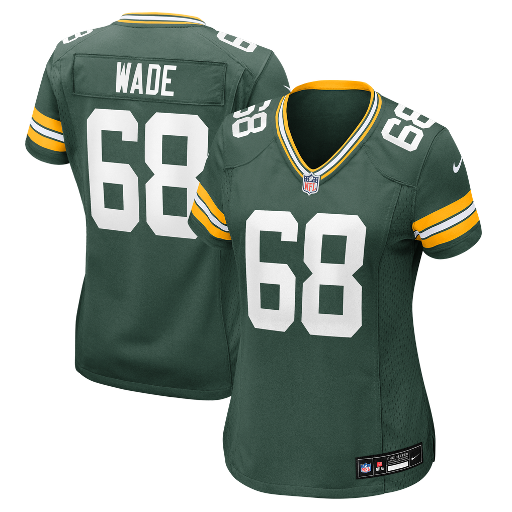 Women's Green Bay Packers Dillon Wade Green Team Game Jersey