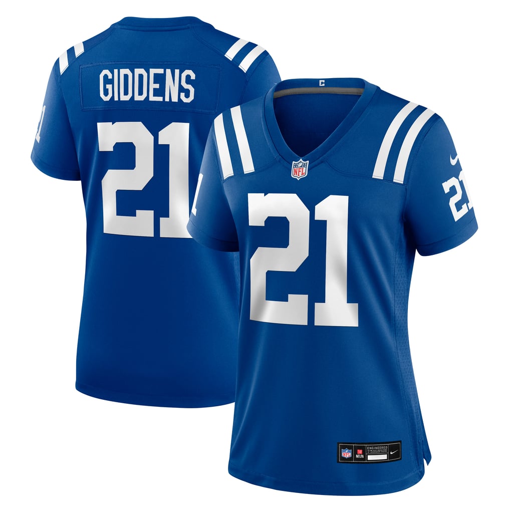 Women's Indianapolis Colts DJ Giddens Royal Team Game Jersey
