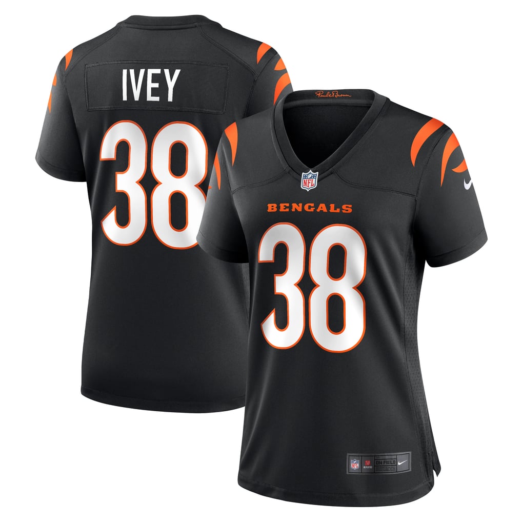 Women's Cincinnati Bengals DJ Ivey Black Team Game Jersey