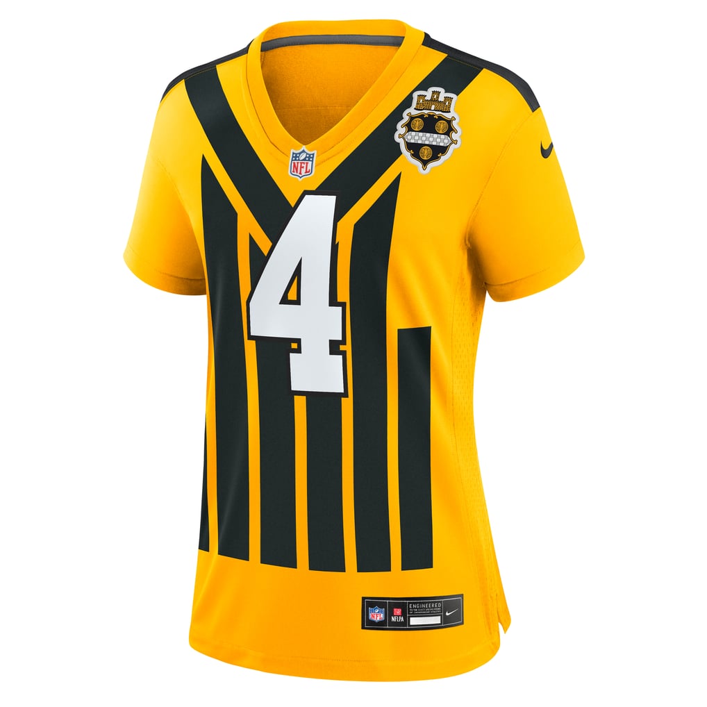Women's Pittsburgh Steelers DK Metcalf Gold Alternate 1933 Throwback Game Jersey