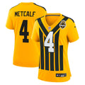 Women's Pittsburgh Steelers DK Metcalf Gold Alternate 1933 Throwback Game Jersey