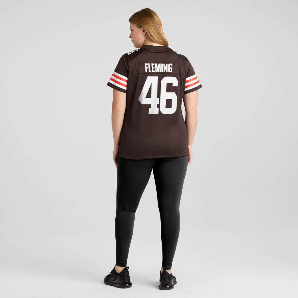 Women's Cleveland Browns Don Fleming Brown Retired Player Jersey
