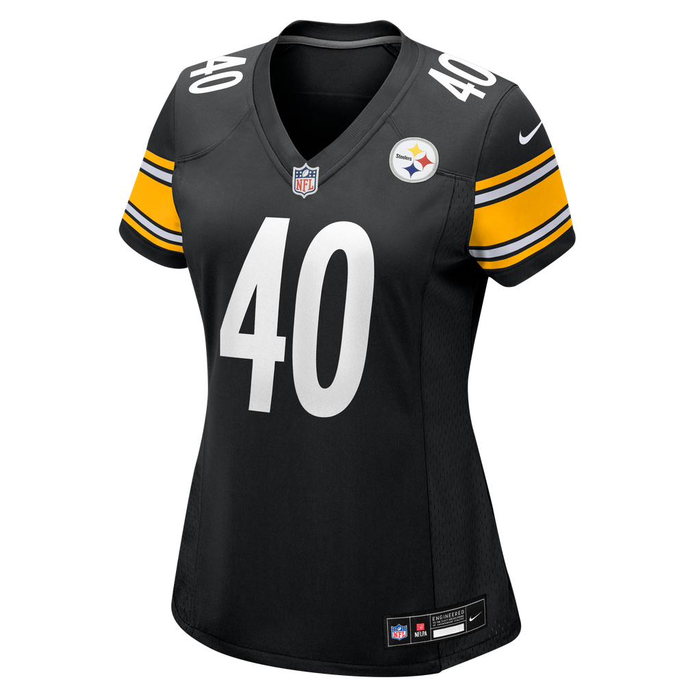 Women's Pittsburgh Steelers Doneiko Slaughter Black Team Game Jersey