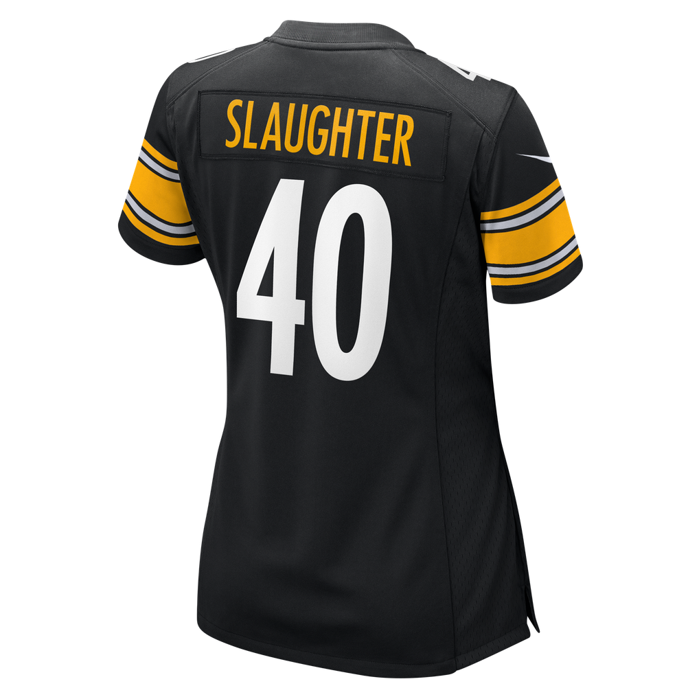 Women's Pittsburgh Steelers Doneiko Slaughter Black Team Game Jersey