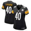 Women's Pittsburgh Steelers Doneiko Slaughter Black Team Game Jersey