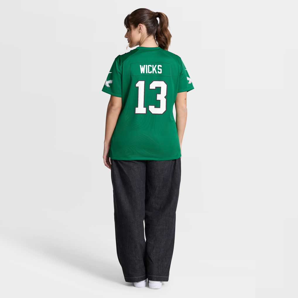 Women's Philadelphia Eagles Dontayvion Wicks Kelly Green Alternate Game Jersey