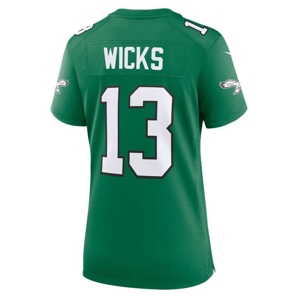 Women's Philadelphia Eagles Dontayvion Wicks Kelly Green Alternate Game Jersey