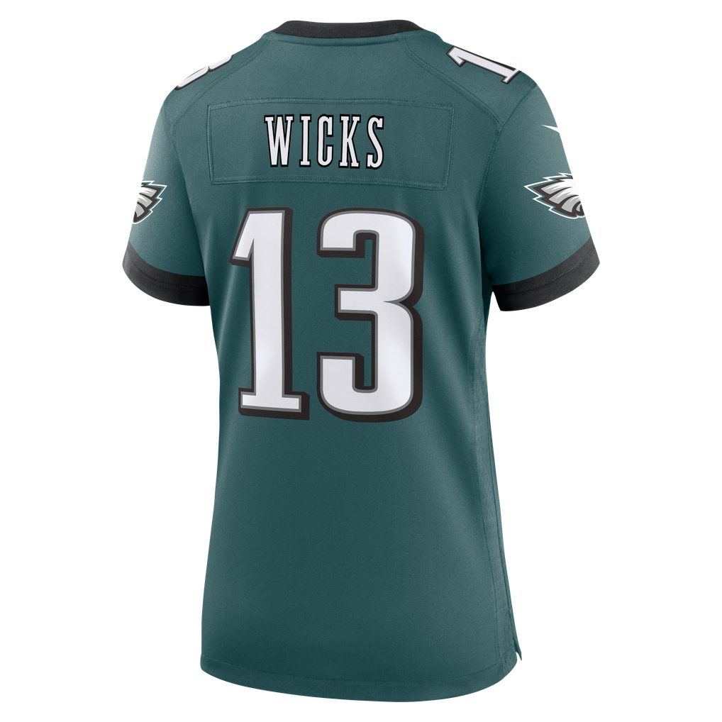 Women's Philadelphia Eagles Dontayvion Wicks Midnight Green Team Game Jersey
