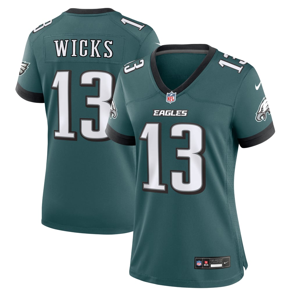 Women's Philadelphia Eagles Dontayvion Wicks Midnight Green Team Game Jersey