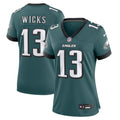 Women's Philadelphia Eagles Dontayvion Wicks Midnight Green Team Game Jersey