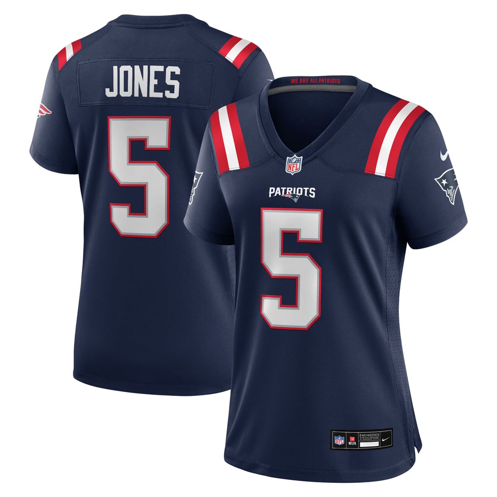 Women's New England Patriots Dre'Mont Jones Navy Team Game Jersey