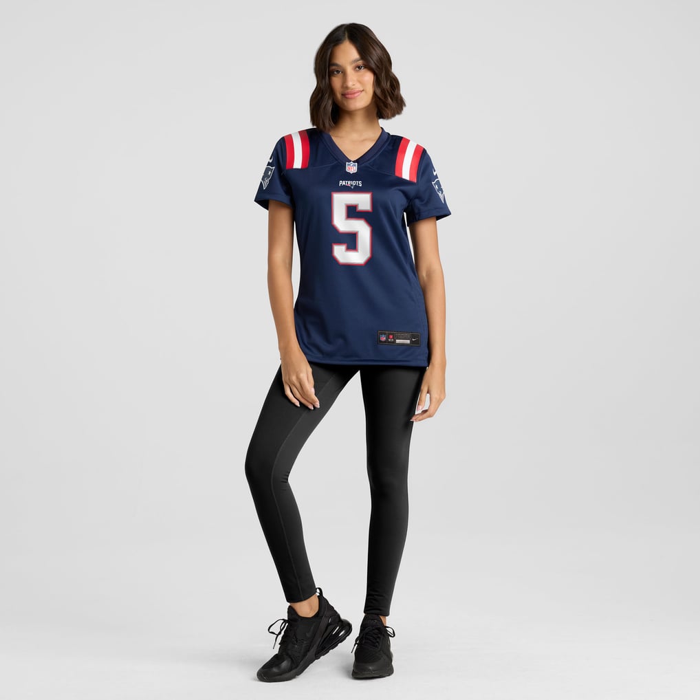 Women's New England Patriots Dre'Mont Jones Navy Team Game Jersey