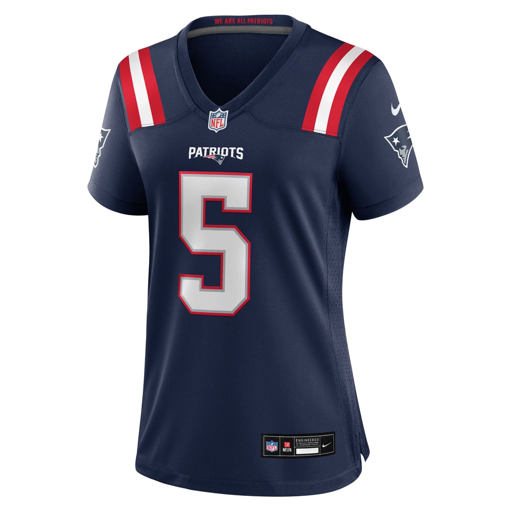 Women's New England Patriots Dre'Mont Jones Navy Team Game Jersey