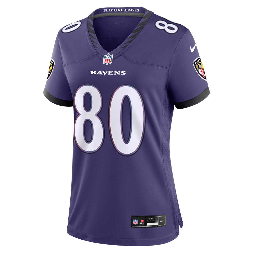 Women's Baltimore Ravens Durham Smythe Purple Team Game Jersey