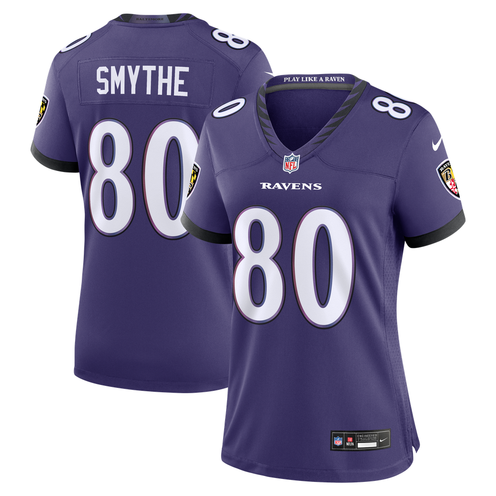 Women's Baltimore Ravens Durham Smythe Purple Team Game Jersey
