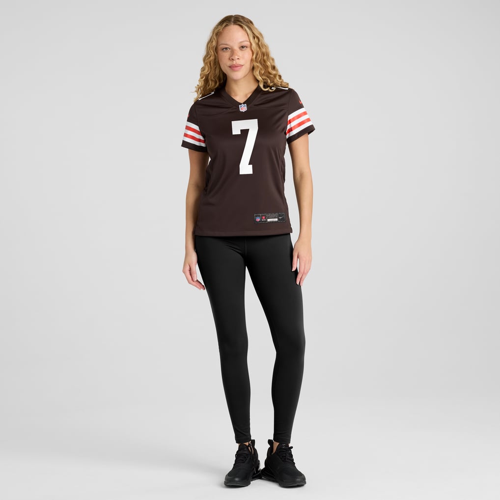 Women's Cleveland Browns Dustin Hopkins Brown Team Game Jersey