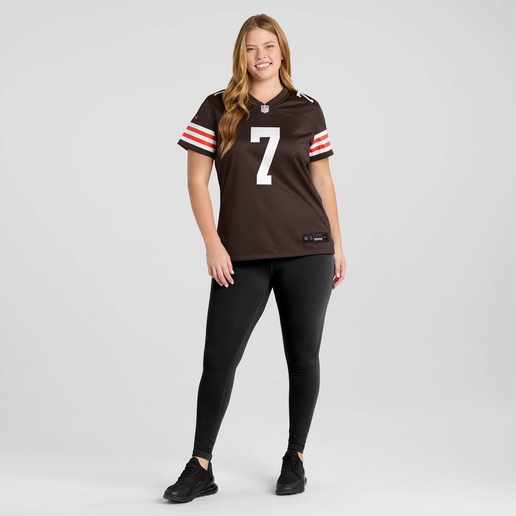 Women's Cleveland Browns Dustin Hopkins Brown Team Game Jersey