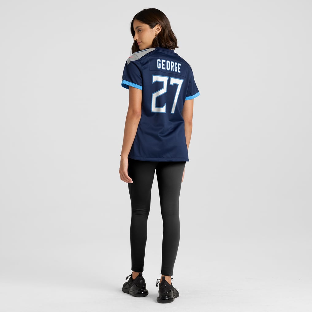 Women's Tennessee Titans Eddie George Navy Game Retired Player Jersey