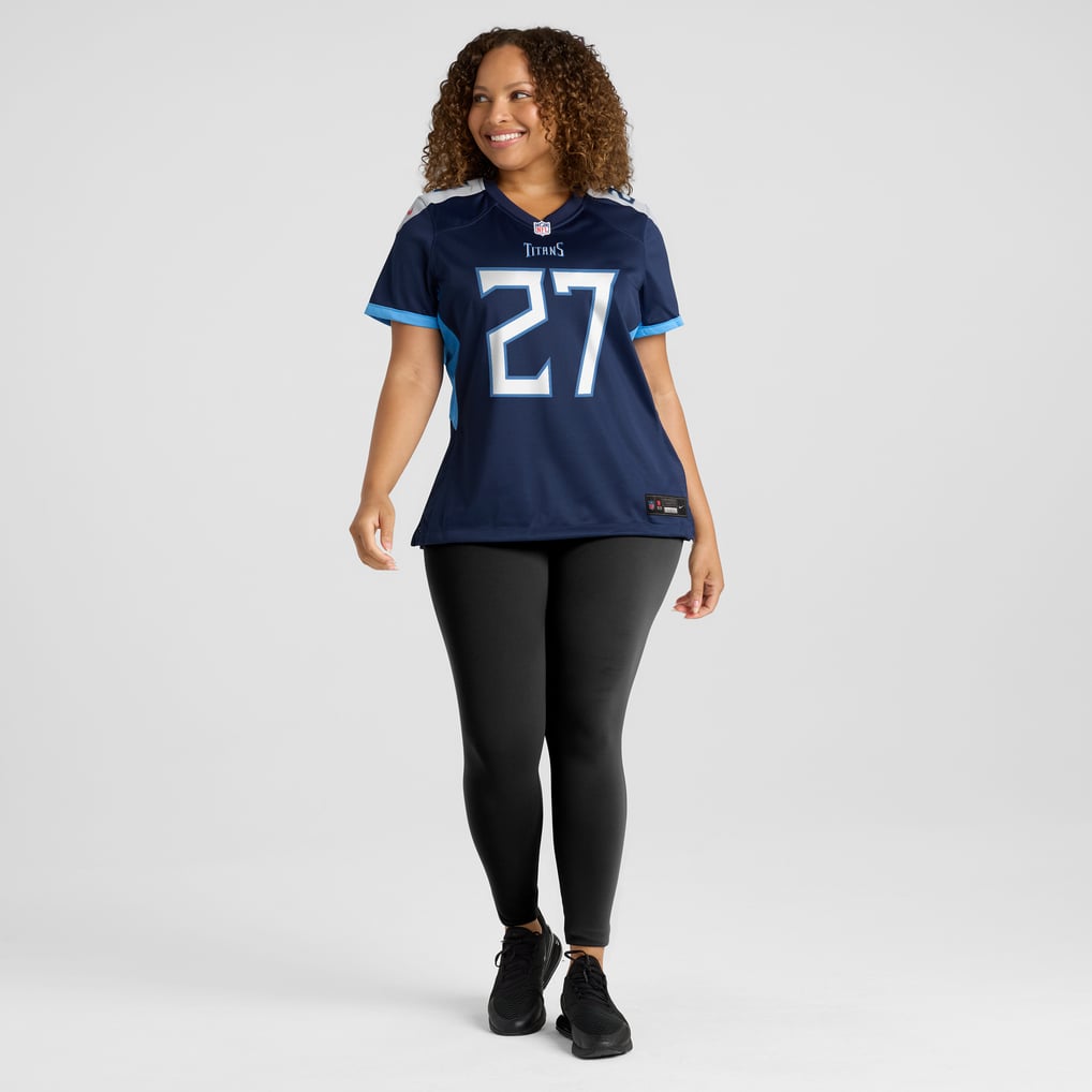 Women's Tennessee Titans Eddie George Navy Game Retired Player Jersey