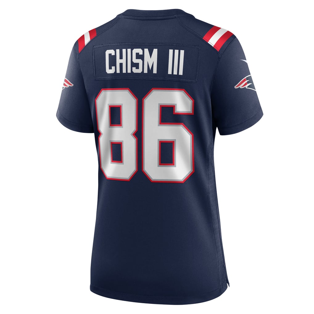 Women's New England Patriots Efton Chism III Navy Team Game Jersey