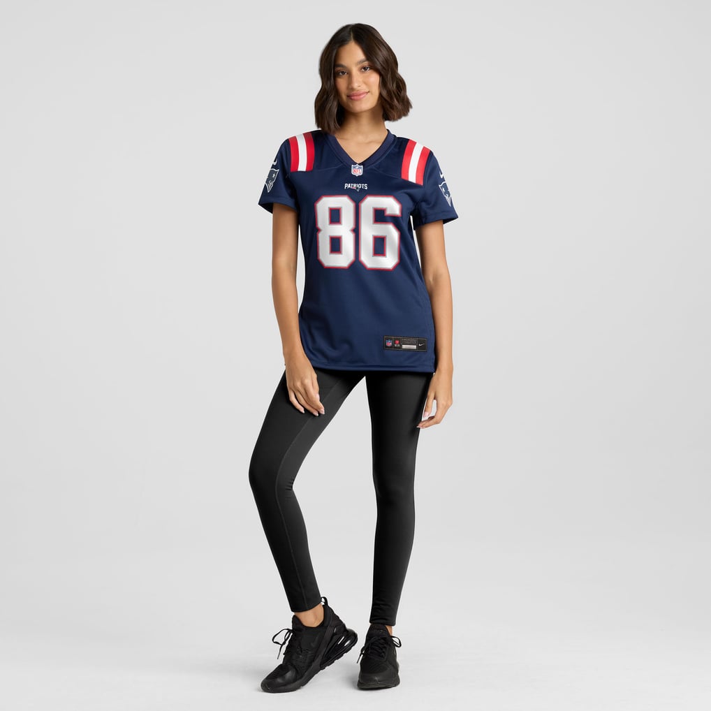Women's New England Patriots Efton Chism III Navy Team Game Jersey
