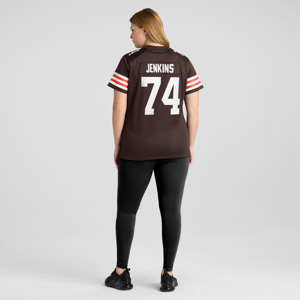 Women's Cleveland Browns Elgton Jenkins Brown Team Game Jersey
