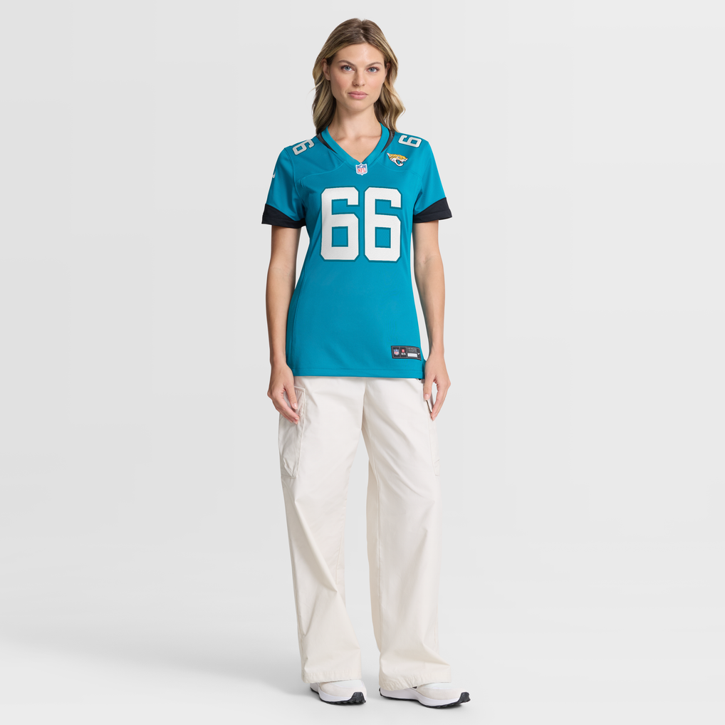 Women's Jacksonville Jaguars Eli Cox Teal Team Game Jersey
