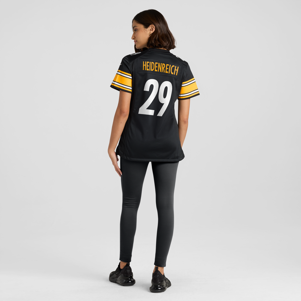 Women's Pittsburgh Steelers Eli Heidenreich Black Team Game Jersey