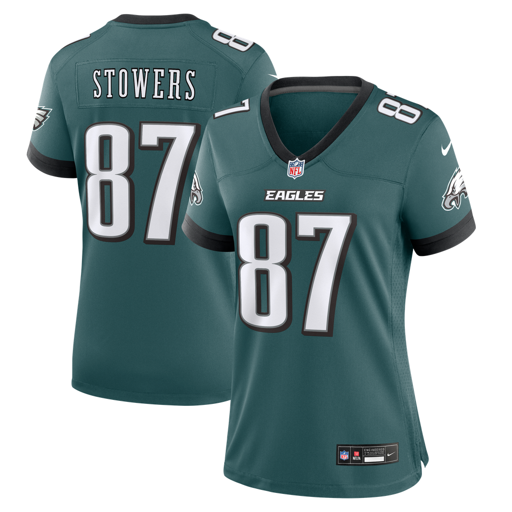 Women's Philadelphia Eagles Eli Stowers Midnight Green Team Game Jersey