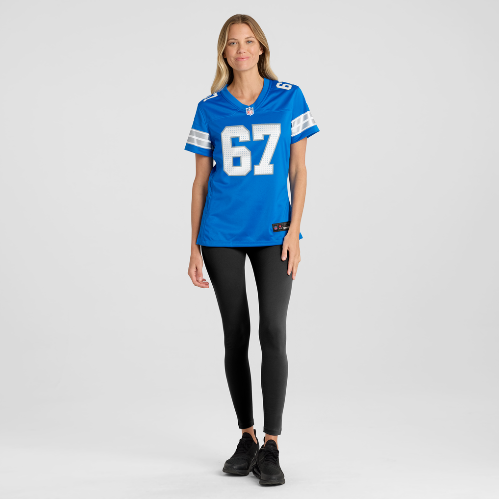 Women's Detroit Lions Elijah Klein Blue Team Game Jersey