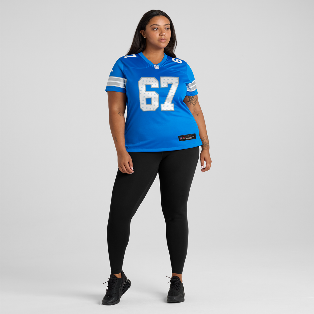 Women's Detroit Lions Elijah Klein Blue Team Game Jersey