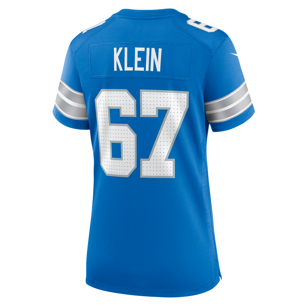 Women's Detroit Lions Elijah Klein Blue Team Game Jersey