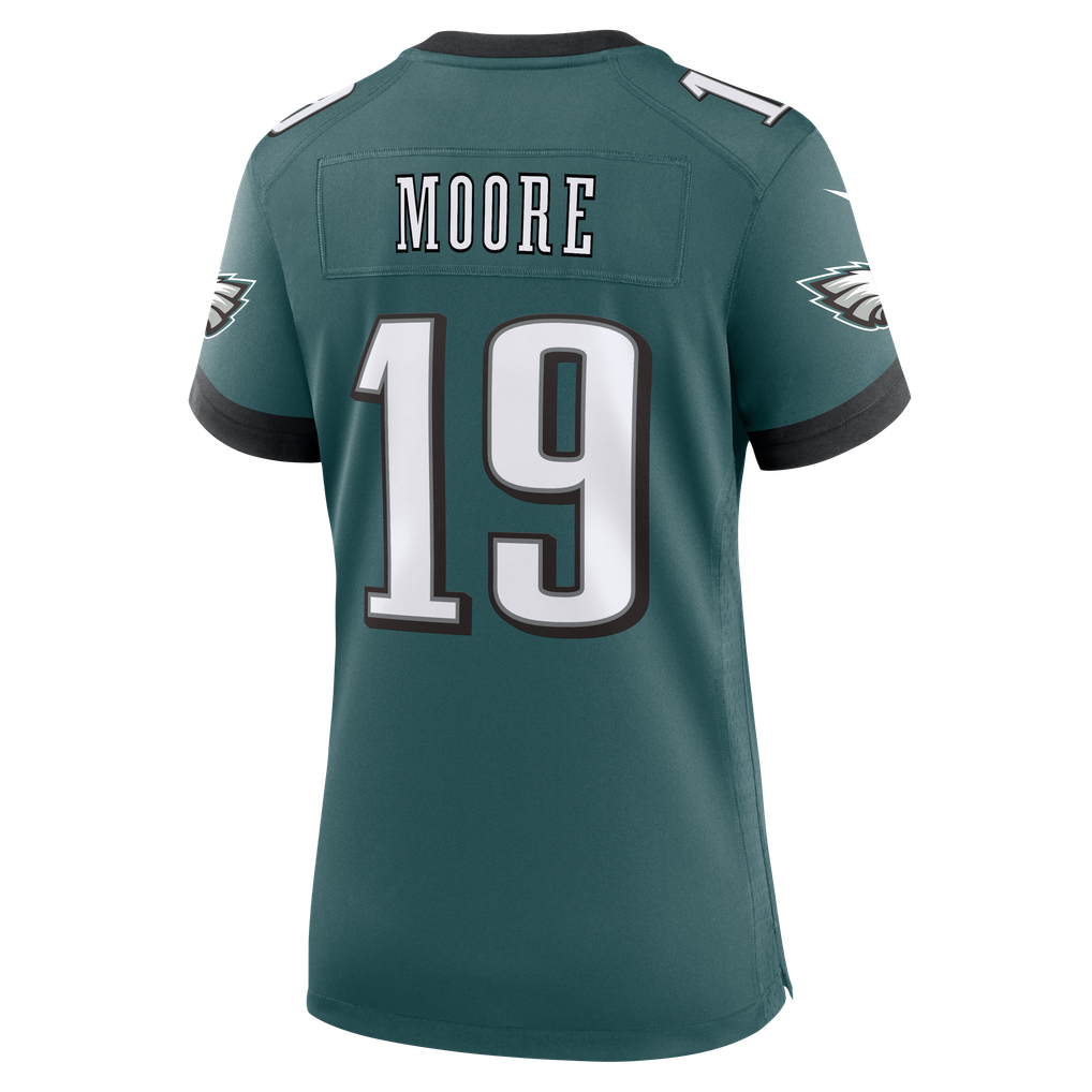 Women's Philadelphia Eagles Elijah Moore Midnight Green Team Game Jersey