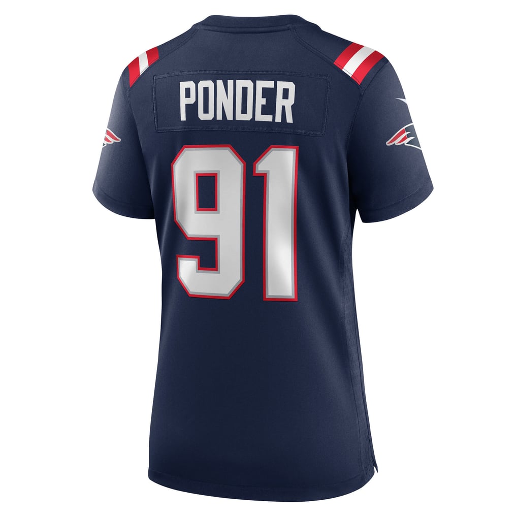Women's New England Patriots Elijah Ponder Navy Team Game Jersey