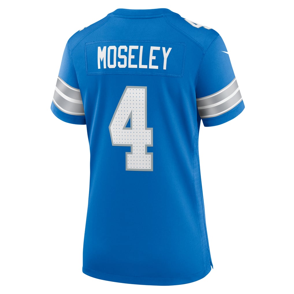 Women's Detroit Lions Emmanuel Moseley Blue Team Game Jersey