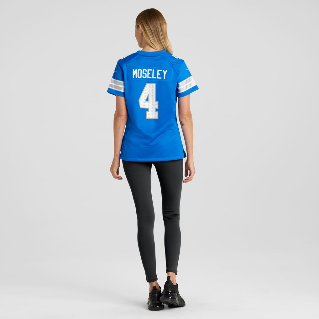 Women's Detroit Lions Emmanuel Moseley Blue Team Game Jersey