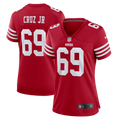 Women's San Francisco 49ers Enrique Cruz Jr. Scarlet Team Game Jersey