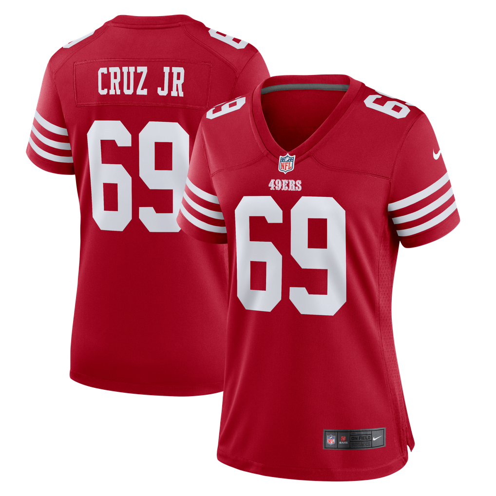Women's San Francisco 49ers Enrique Cruz Jr. Scarlet Team Game Jersey