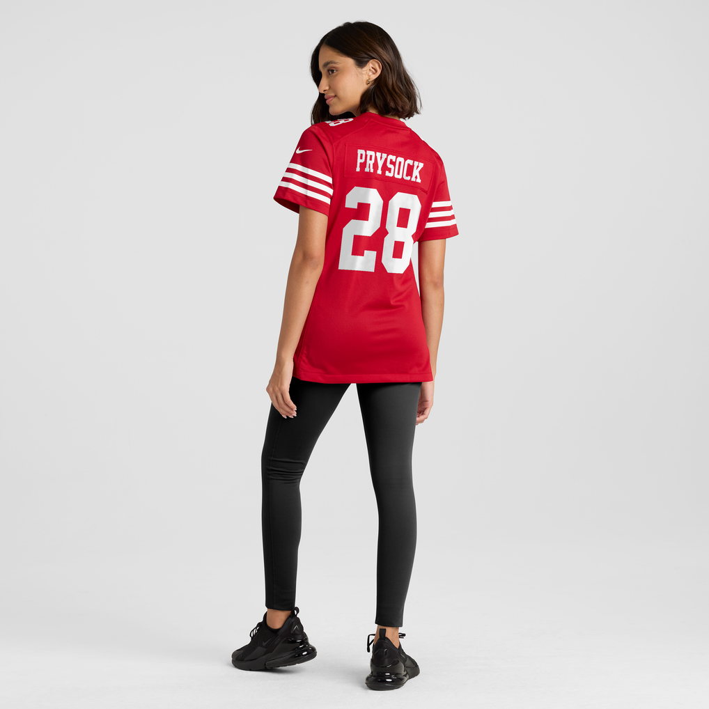 Women's San Francisco 49ers Ephesians Prysock Scarlet Team Game Jersey