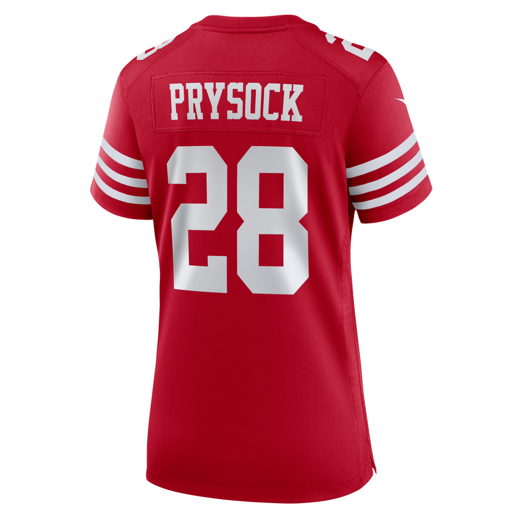 Women's San Francisco 49ers Ephesians Prysock Scarlet Team Game Jersey