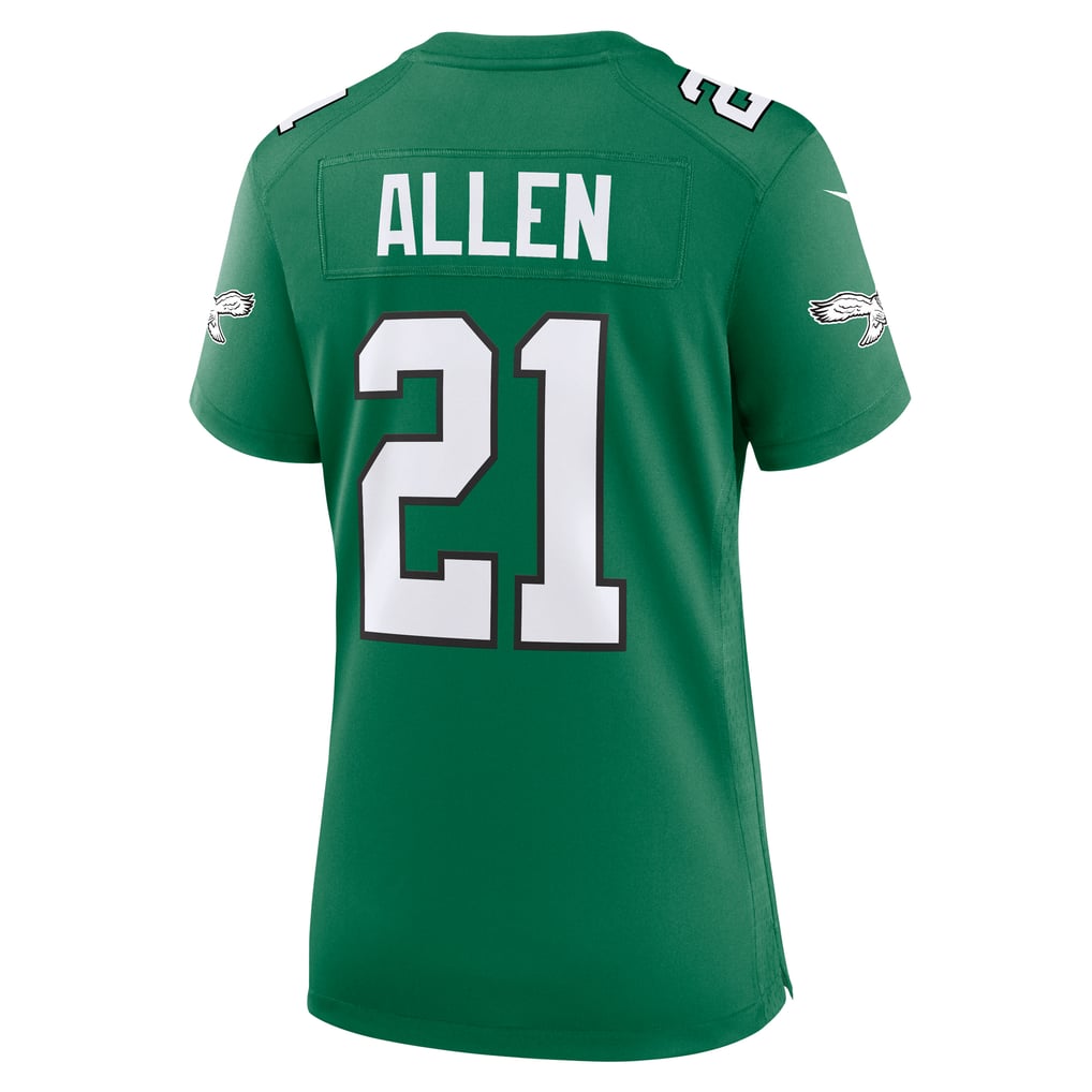 Women's Philadelphia Eagles Eric Allen Kelly Green Alternate Game Jersey