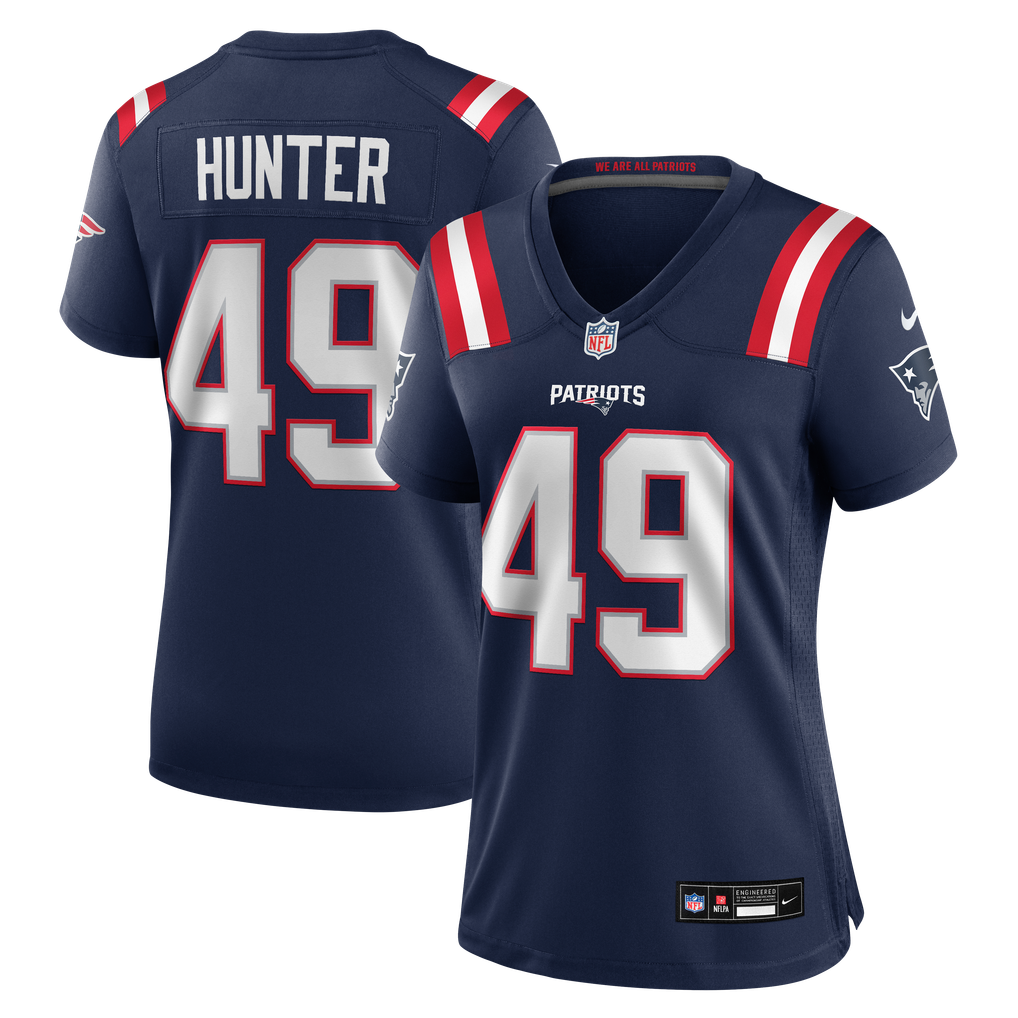 Women's New England Patriots Erick Hunter Navy Team Game Jersey