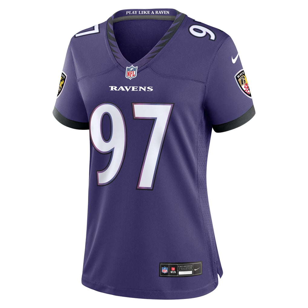 Women's Baltimore Ravens Ethan Burke Purple Team Game Jersey