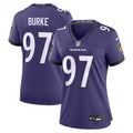 Women's Baltimore Ravens Ethan Burke Purple Team Game Jersey