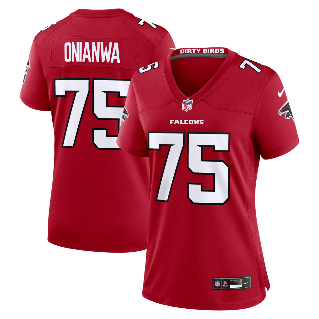 Women's Atlanta Falcons Ethan Onianwa Red Team Game Jersey