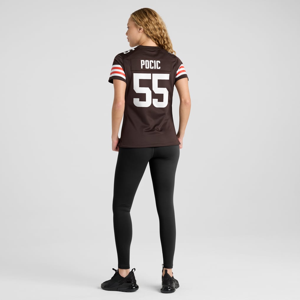 Women's Cleveland Browns Ethan Pocic Brown Game Jersey