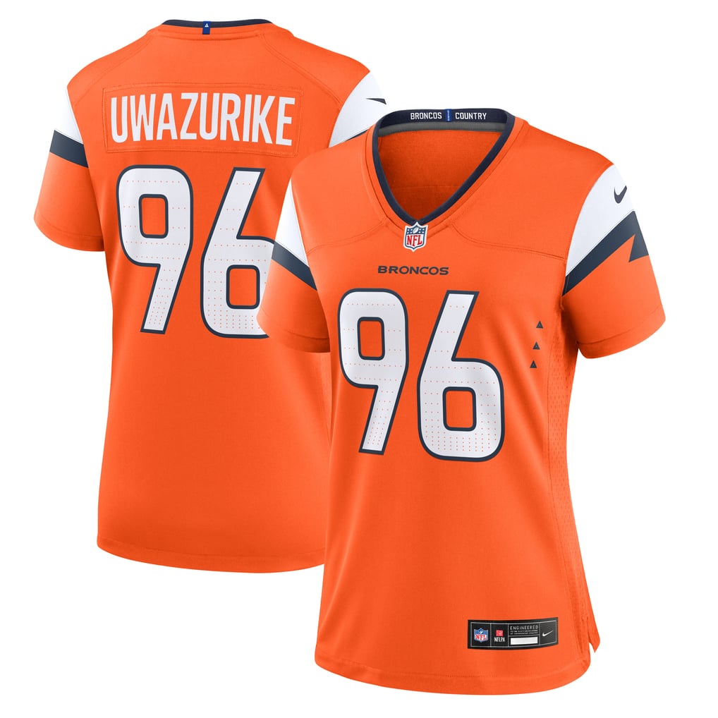 Women's Denver Broncos Eyioma Uwazurike Orange Team Game Jersey