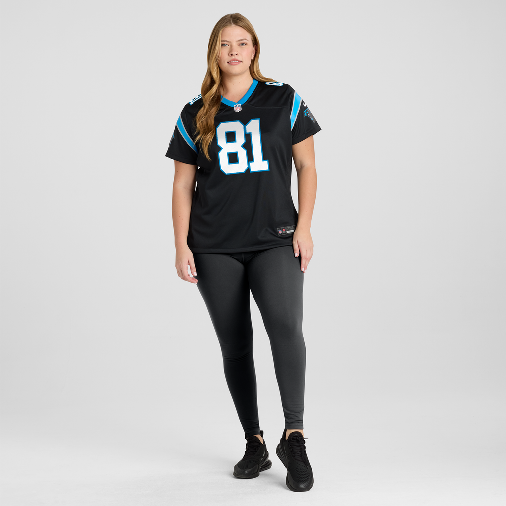 Women's Carolina Panthers Feleipe Franks Black Team Game Jersey