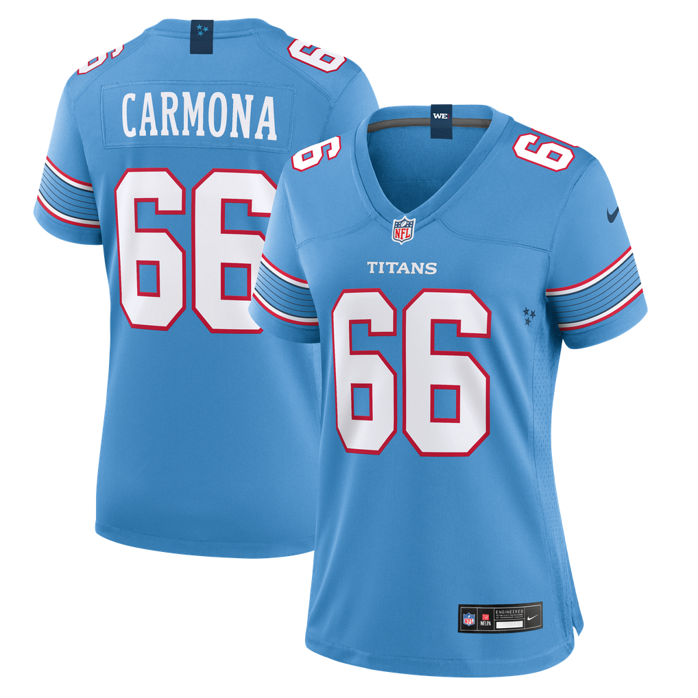 Women's Tennessee Titans Fernando Carmona Light Blue Team Game Jersey