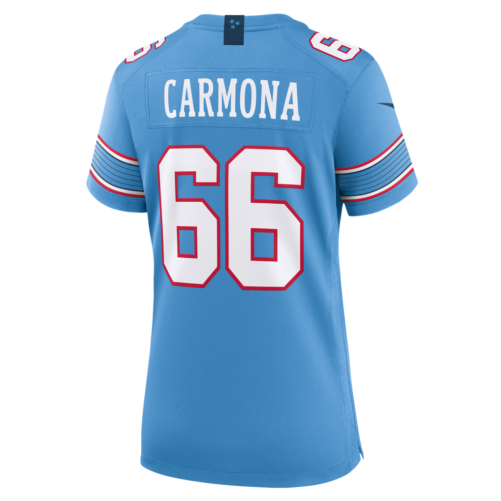 Women's Tennessee Titans Fernando Carmona Light Blue Team Game Jersey